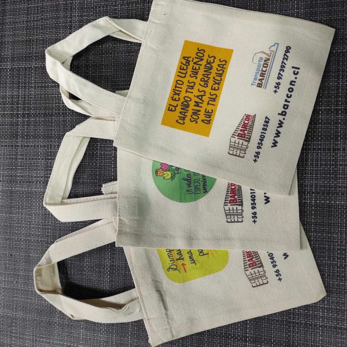 Bolsas ecológicas personalizadas con impresión de logos corporativos Puerto Montt